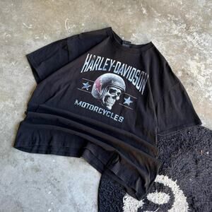 Y2K Harley Davidson Motorcycle Skull Tee